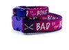 Bad To The Bone dog collar handmade adjustable buckle 1" or 5/8" wide or leash Petcollarshandmade