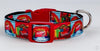 Skittles dog collar handmade adjustable buckle collar 5/8" wide or leash  Petcollarshandmade