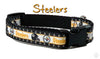 Steelers dog collar handmade adjustable buckle collar 5/8" wide or leash Petcollarshandmade
