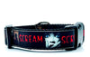Scream dog collar handmade adjustable buckle collar 1" wide or leash horror Petcollarshandmade