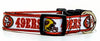 SF 49ers football dog collar handmade adjustable buckle 5/8" wide or leash Petcollarshandmade