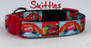 Skittles dog collar handmade adjustable buckle collar 5/8" wide or leash  Petcollarshandmade