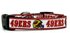 SF 49ers football dog collar handmade adjustable buckle 5/8" wide or leash Petcollarshandmade