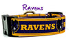 Ravens dog collar handmade adjustable buckle football 1" or 5/8" wide or leash Petcollarshandmade