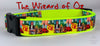 Wizard of Oz dog collar handmade adjustable buckle collar 1" wide or leash Petcollarshandmade