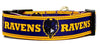 Ravens dog collar handmade adjustable buckle football 1" or 5/8" wide or leash Petcollarshandmade