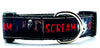 Scream dog collar handmade adjustable buckle collar 1" wide or leash horror Petcollarshandmade