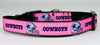 Dallas Cowboys dog collar handmade adjustable 1" or 5/8" wide or leash pink Petcollarshandmade