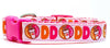 Dunkin Donuts Dog collar handmade adjustable buckle 5/8" & 1/2" wide or leash Petcollarshandmade