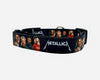 Metallica dog collar adjustable buckle collar 1" or 5/8"wide or leash Rock music Petcollarshandmade