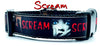 Scream dog collar handmade adjustable buckle collar 1" wide or leash horror Petcollarshandmade