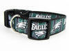 Eagles dog collar handmade adjustable buckle collar football 1" wide or leash Petcollarshandmade