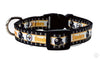 Steelers dog collar handmade adjustable buckle collar 5/8" wide or leash Petcollarshandmade
