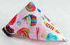 Candy Dog Bandana, Over the Collar dog bandana, Dog collar bandana, puppy - Petcollarshandmades