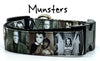 The Munsters dog collar handmade adjustable buckle 1" or 5/8" wide or leash TV Petcollarshandmade