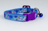 Flowers cat or small dog collar 1/2" wide adjustable handmade bell or leash Petcollarshandmade