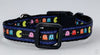 PacMan cat or small dog collar 1/2" wide adjustable handmade bell or leash Petcollarshandmade