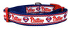 Phillies dog collar handmade adjustable buckle baseball 1"or 5/8" wide or leash Petcollarshandmade