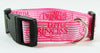 Princess Dog collar handmade adjustable buckle collar 1" wide or leash Pink Petcollarshandmade
