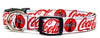 Coca Cola Dog collar handmade adjustable buckle collar 5/8" wide leash fabric Petcollarshandmade