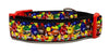 M&M's candy dog collar handmade adjustable buckle collar 1" wide or leash - Petcollarshandmades