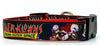 Killer Klowns dog collar handmade adjustable buckle collar 1" wide or leash - Petcollarshandmades