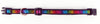 Rainbow Animal print cat or small dog collar 1/2" wide adjustable handmade bell Petcollarshandmade