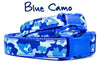 Blue Camo dog collar handmade adjustable buckle collar 5/8" wide or leash Petcollarshandmade