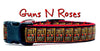 Guns N Roses dog collar handmade adjustable buckle collar 1"or 5/8"wide or leash Petcollarshandmade