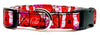 Coca Cola Dog collar handmade adjustable buckle collar 5/8" wide leash fabric Petcollarshandmade