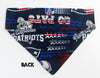 Patriots football Dog Bandana Over the Collar dog bandana Dog collar bandana Petcollarshandmade