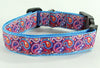 Paisley dog collar handmade adjustable buckle collar 1" wide or leash Petcollarshandmade