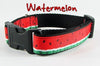 Watermelon dog collar handmade adjustable buckle collar 1" or 5/8"wide or leash Petcollarshandmade