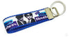 Blues Brothers Key Fob Wristlet Keychain 1"wide Zipper pull Camera strap - Petcollarshandmades