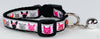 Kittens cat or small dog collar 1/2" wide adjustable handmade bell leash - Petcollarshandmades