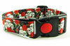 Skulls dog collar Handmade adjustable buckle collar 1" wide or leash Petcollarshandmade