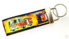 Fireman Key Fob Wristlet Keychain 1"wide Zipper pull Camera strap handmade - Petcollarshandmades