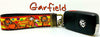 Garfield Key Fob Wristlet Keychain 1"wide Zipper pull Camera strap - Petcollarshandmades