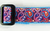 Paisley dog collar handmade adjustable buckle collar 1" wide or leash Petcollarshandmade