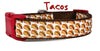 Tacos snack dog collar handmade adjustable buckle collar 1"or 5/8" wide or leash Petcollarshandmade