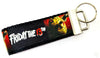 Friday The 13th Key Fob Wristlet Keychain 1 1/4"wide Zipper pull Camera strap - Petcollarshandmades