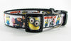 Minions dog collar handmade adjustable buckle collar 1" wide or leash fabric - Petcollarshandmades