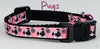 Pugs  cat & small dog collar 1/2" wide adjustable handmade bell Or leash - Petcollarshandmades