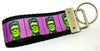 Frankenstein Key Fob Wristlet Keychain 1 1/4"wide Zipper pull Camera strap - Petcollarshandmades
