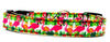 Pink Flamingo Dog collar handmade adjustable buckle 5/8" wide or leash Petcollarshandmade