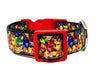 M&M's candy dog collar handmade adjustable buckle collar 1" wide or leash - Petcollarshandmades