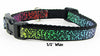 Animal Print cat or small dog collar 1/2" wide adjustable handmade bell or leash Petcollarshandmade