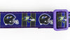 Ravens dog collar handmade adjustable buckle collar football 1" wide or leash Petcollarshandmade