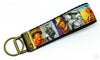 John Wayne Key Fob Wristlet Keychain 1"wide Zipper pull Camera strap handmade - Petcollarshandmades