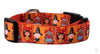 Thanksgiving dog collar Handmade adjustable buckle collar 1"or5/8" wide or leash Petcollarshandmade